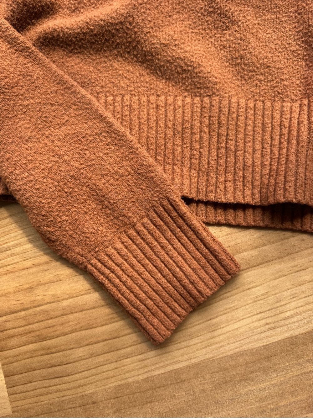 Light Rust Brown Crewneck Sweater - Soft Pullover for Fall Layering - Picture 2 of 10